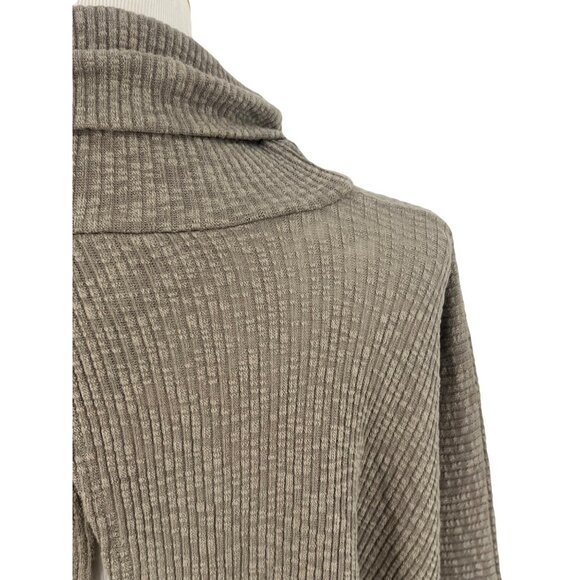 NWT Free People x FP Beach Taupe Cocoon Cowl Neck Dolman Sleeve Knit Poncho Swea - Picture 11 of 16